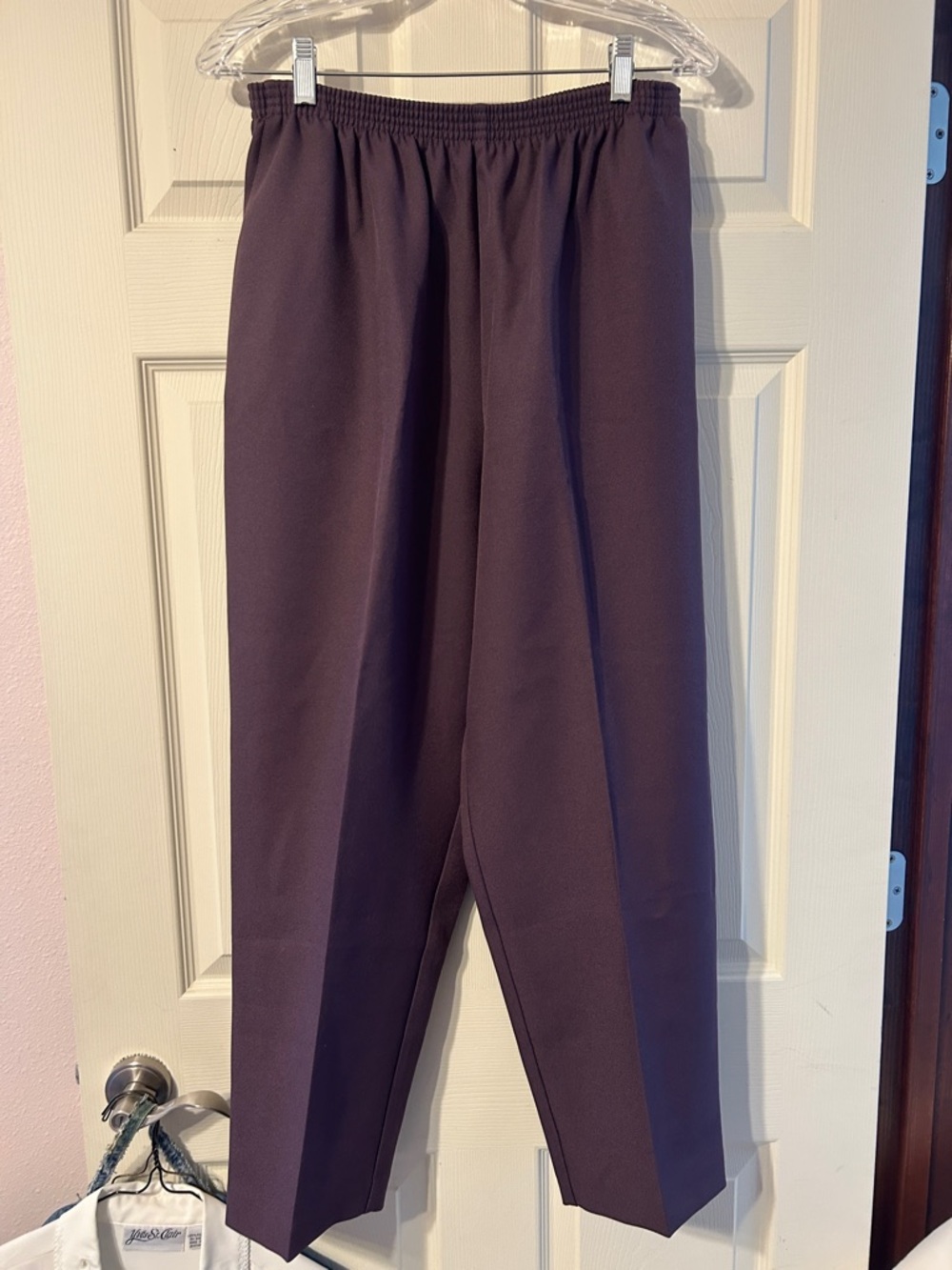 Alfred Dunner Plum Purple Pull On Dress Pants 16